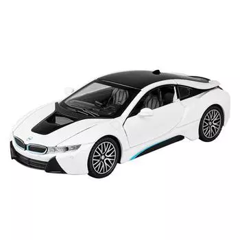 1/32 BWM I8 Модель автомобиля из сплава с высокой имитацией, литые игрушки со звуком и светом, инерционные транспортные средства, декоративные игрушки для детей, подарок белый