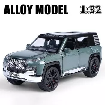 1/32 BYD Look UPAT U8 SUV литая модель игрушечного автомобиля литые металлические звуковые и световые игрушки для детей транспортное средство зелёный