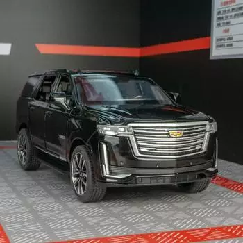 1:32 Cadillac Escalade внедорожник литой металлический автомобиль модель со звуком и светом игрушечная машинка с центральным управлением украшения чёрный