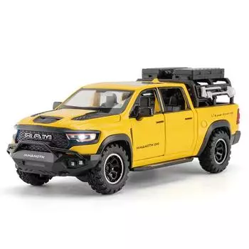 1/32 Dodge Mammoth 1000 TRX Alloy Pickup Truck Модель литого под давлением игрушечного внедорожника со звуком и светом, подарок на день рождения ребенка