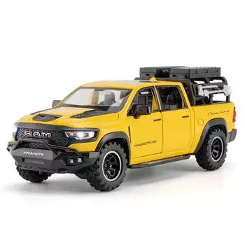 1/32 Dodge Mammoth Игрушечная модель автомобиля Литой сплав с задним колесом, инерционный звук и свет, игрушки, модели транспортных средств, подарок для мальчиков белый