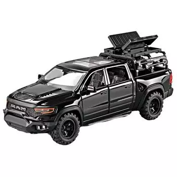 1/32 Dodge RAM MAMMOTH пикап игрушечная машинка миниатюрная литая металлическая модель внедорожника инерционный механизм со звуком и светом коллекция подарок мальчику