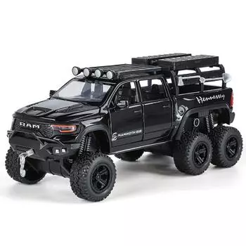1/32 DODGE Tyrannosaurus RAM 1500 REX сплав пикап модель автомобиля литой металлический игрушечный внедорожник модель звук и свет детский подарок