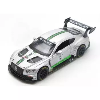 1/32 гоночный автомобиль Bentley GT3, литой под давлением, модель автомобиля из металлического сплава, со звуком и светом, коллекция детских игрушек, подарки E13