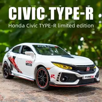 1:32 игрушечная модель автомобиля Honda Civic Type R 10-го поколения из легкого сплава