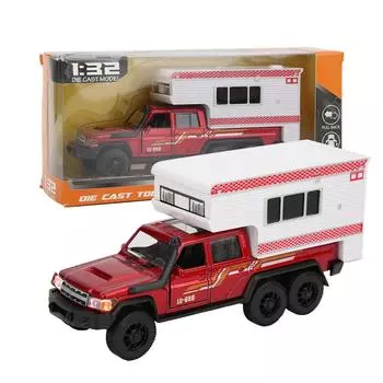 1:32 имитация многофункционального звукового и светового автомобиля с оттяжкой, игрушечная дорожная модель автомобиля для детей