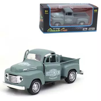 1/32 имитация сплава, граффити, пикап, модель автомобиля, детская игрушечная машина, украшение, возвратная модель автомобиля, двойная дверь, открывающаяся литье под давлением, игрушка, металлический автомобиль, подарок 1/32-Size:12.5*5*4cm baby голубой