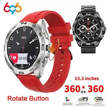 1.32 Inches 360*360 Pixels Smart Watch Men Bluetooth Call Custom Dial Rotating Bezel Smartwatch Waterproof For Android Ios