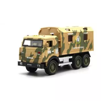 1/32 камуфляжная военная модель грузовика КАМАЗ, литая под давлением игрушечная машина, детский подарок 1/32-Size:16.5*8*5.5cm жёлтый