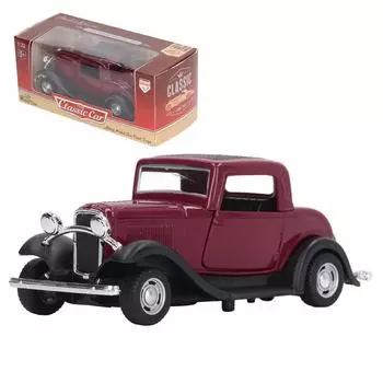 1:32 Классическая Модель Автомобиля Сплав Винтажная Симуляторная Игрушка Антикварная Инерционная Модель Открытых Дверей Бордового Цвета бордовый