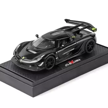1/32 Koenigsegg Jesko Supercar High Simulation Diecast Metal Alfalywy Model Car Sound Light Pull Back Collection Kids Toy Gifts