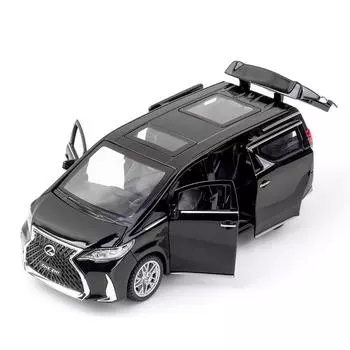 1/32 Lexus LM300h MPV игрушечный автомобиль литой металлический сплав фургон миниатюрный инерционный звук и свет коллекционная модель подарок для мальчиков