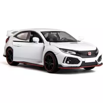 1/32 Литье под давлением сплава Honda Civic Модель автомобиля игрушечный автомобиль, легкосплавный автомобиль с откидным механизмом с подсветкой и звуком, открытая дверь для детей, подарок, подарок на день рождения для детей 1/32-Size:15.5*7*4.8cm красный