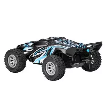 1/32 Машинка с дистанционным управлением 2.4GHz со встроенным двойным светодиодным светом 4WD Мальчик Игрушка Подарки 2 batteries синий