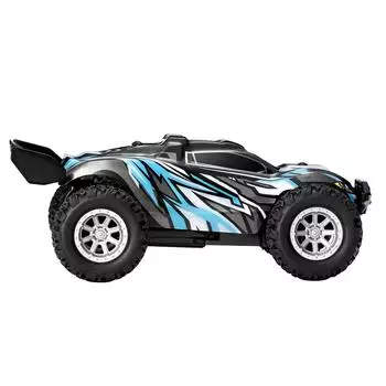 1/32 Машинка с дистанционным управлением 2.4GHz Встроенный двойной светодиодный свет 4WD Мальчик Игрушка Подарки AU 2 batteries синий