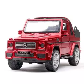 1/32 масштаб Benz G500, литая под давлением модель автомобиля, игрушечный автомобиль с откатным механизмом, звуком и светом для детей, коллекция подарков для мальчиков и девочек 1/32-16x7x6.5cm