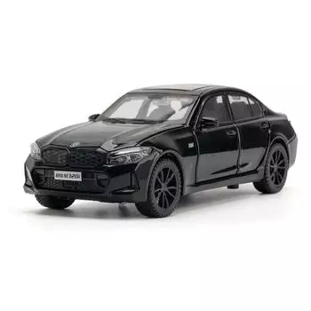 1/32 масштаб цинковый сплав модель автомобиля игрушки BMW 320i металл литой под давлением высокая имитация звука и света резиновые шины игрушки для детей день рождения