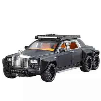 1/32 масштаб Rolls-Royce Phantom 6*6 сплав пикап модель автомобиля литые металлические внедорожники имитация модели автомобиля звук свет детские подарки белый