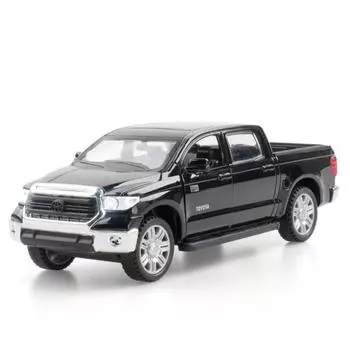 1/32 Масштаб Toyota Tundra Пикапы Литые автомобили Модель игрушки, игрушка из цинкового сплава со звуком и светом, откат, подарки на день рождения для детей 1/32-Size:16*6.5*5.3cm чёрный