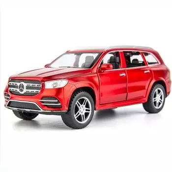 1:32 масштаба Benz GLS580, литая под давлением модель автомобиля из сплава, игрушечный автомобиль с откатным механизмом со звуком и светом для детей и взрослых, подарочная коллекция 1/32-16.9x6.5x6.1cm