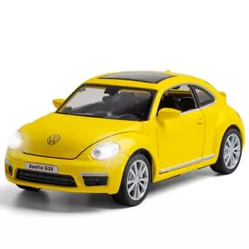 1:32-масштабная модель автомобиля Beetle GSR, акустооптический сплав с откидным механизмом, литой под давлением уличный металл, модель бизнес-автомобиля, детская игрушечная модель автомобиля из сплава