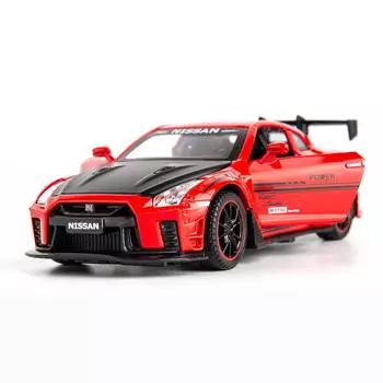 1:32-масштабная модель автомобиля GTR 35, игрушечный автомобиль из цинкового сплава со звуком и светом для детей, мальчиков и девочек 14.5x6x4cm красный