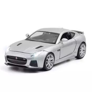 1:32-масштабная модель автомобиля из сплава F-TYPE Coupe, литая под давлением металлическая игрушечная модель автомобиля, со звуком и светом для мальчиков, игрушка, детский подарок 1/32-14.5x6.5x4cm