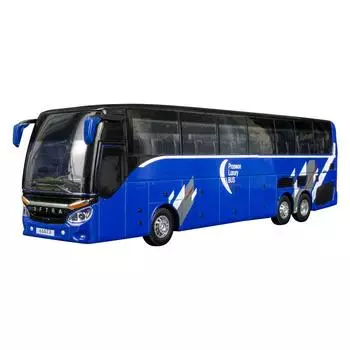 1/32 масштабная модель экскурсионного автобуса, игрушечный автомобиль со звуком и светом, игрушечный автомобиль с откатом для детей, рождественский подарок 1/32-Size:23.5*6.5*4.5cm синий