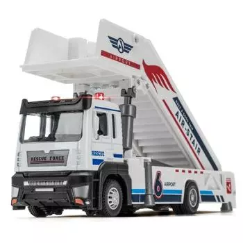 1/32 масштабная модель игрушечной машины для литья под давлением из металла, со звуком и светом, с инерционным механизмом, из сплава, инженерные модели транспортных средств, игрушки-украшения для детей белый