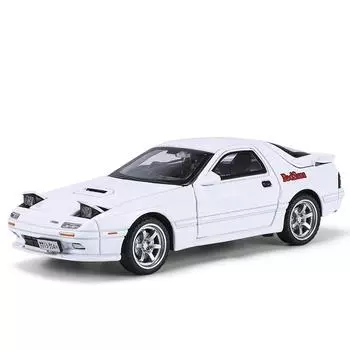 1/32 Mazda RED SUNS RX-7 FC3S Металлический сплав Модель Литые игрушечные машинки Украшение автомобиля Модель Коллекция игрушек для мальчиков Машинки жёлтый