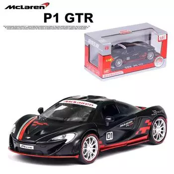 1/32 McLaren P1 GTR модель из сплава, литая под давлением гоночная модель автомобиля с откатом, игрушки для детей, подарки для мальчиков, Hot Wheel 1/32-Size:15.5*7*4cm матовый черный