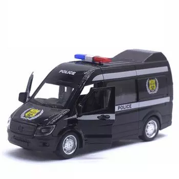 1/32 Металлический Грузовик Автомобиль WGT Автомобиль Mercedes Benz Sprinter: Свет и звук пожарной машины 1/32-Size:14.5*5*7cm чёрный