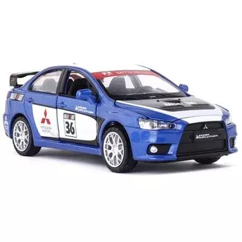 1/32 Mitsubishi Lancer Evolution GT3 литая модель автомобиля из металлического сплава миниатюрная модель со звуком и светом модель для детской машины синий