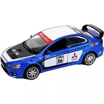1/32 Mitsubishi Lancer Evolution GT3 Металлический сплав Модель автомобиля Литые игрушечные транспортные средства Модель Звук Свет Игрушки для детей Подарки синий