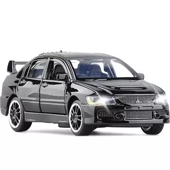 1/32 Mitsubishi Lancer Evolution IX 9 литой гоночный автомобиль модель имитация металла игрушечный автомобиль коллекция модель автомобиля подарок для детей чёрный