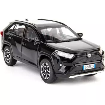 1/32 модель автомобиля Toyota RAV4, литая под давлением сплава, коллекционная игрушечная машина со светом и звуком, дверь игрушечного автомобиля может быть открыта для мальчиков, подарок для малышей 1/32-Size:15*7.3*5.8cm