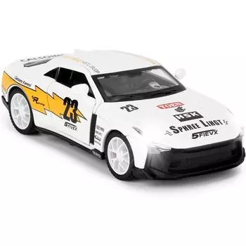 1/32 Nissan GTR50 Модель автомобиля, литая коллекционная игрушечная машинка с инерционным механизмом, со звуком и светом для взрослых, детей, мальчиков и девочек 1/32-Size:14.5*6.5*4.2cm белый