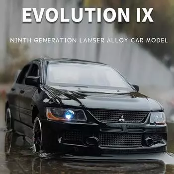1:32 отлитых под давлением игрушечных легкосплавных автомобиля Mitsubishi Motors Lancer; Игрушечный транспорт Модель автомобиля Миниатюрная масштабная модель автомобиля Игрушки для детей