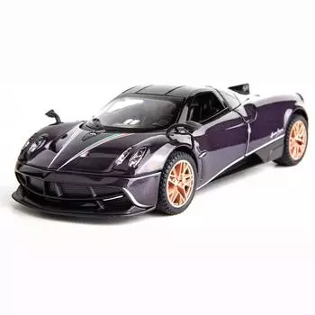 1:32 Pagani Huayra Dinastia из цинкового сплава, модель автомобиля со звуком и светом, игрушечный автомобиль с откатом, подарки для детей, литая под давлением масштабная модель 1:32-Size:15.5*7.5*4cm фиолетовый