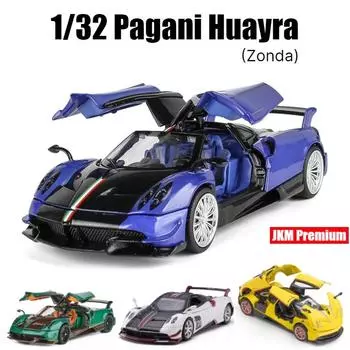 1/32 Pagani Huayra Roadster Zonda Dinastia Миниатюрная игрушечная машинка, литая под давлением, супер спортивная модель, коллекция со звуком и светом, инерционная