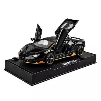 1:32 Rambo LP770 Модель автомобиля Имитация Модель автомобиля из сплава для мальчиков Гоночная игрушечная модель автомобиля дымный черный