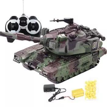 1:32 RC Battle Tank Тяжелый большой интерактивный игрушечный автомобиль с дистанционным управлением и моделью стреляющих пуль
