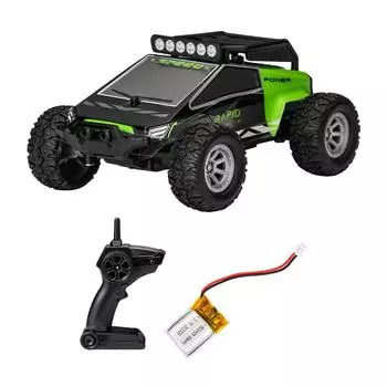 1/32 RC гусеничный автомобиль 2.4GHz со встроенным двойным светодиодным светом 4WD для детей и взрослых 2 batteries синий