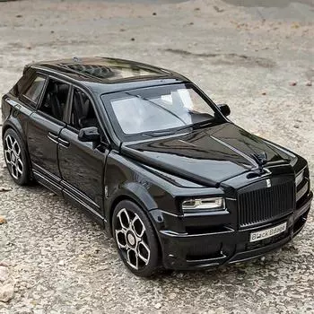 1:32 Rolls Royce SUV Cullinan литая модель автомобиля игрушечная модель автомобиля имитация звука и света коллекция детские подарки чёрный