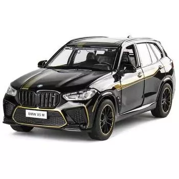 Масштаб 1:32 BMW X5 M SUV, литая модель автомобиля, детская игрушка для детей 1/32-Size:15.2*6.5*5.5cm чёрный