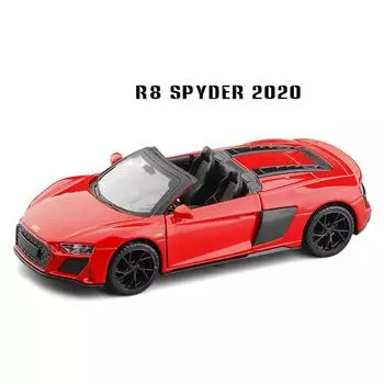 Масштаб 1/32 R8 Spyder 2020, модель автомобиля, литая под давлением игрушечная машина, коллекция подарков 1/32-Size:14*6*4cm