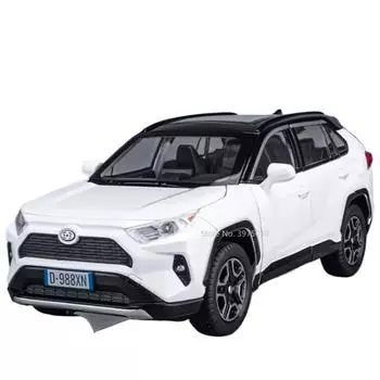 1/32 сплав Toyota RAV4 внедорожник модель автомобиля игрушка литой металлический симулятор внедорожников со звуком и светом инерционный механизм коллекция игрушек для мальчиков