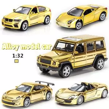 1:32 сплава модель автомобиля редкий золотой цвет суперкар для мальчиков дверь открывается металлический автомобиль детские игрушки рождественский подарок