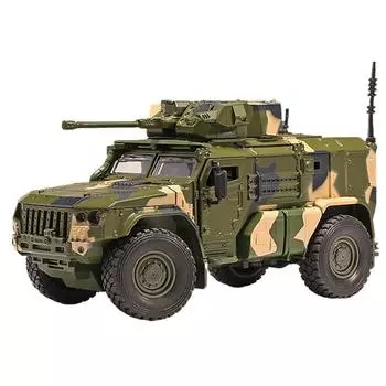 1/32 сплава Tiger бронированный автомобиль грузовик модель литые металлические внедорожники модель военная взрывозащищенная модель автомобиля детская игрушка подарок зелёный
