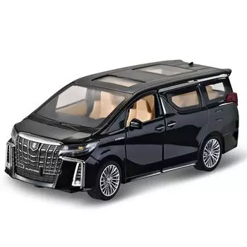 1/32 Toyota Alphard MPV литая игрушечная модель автомобиля миниатюрная модель автомобиля с откидывающимися дверями со звуком и светом открывающаяся коллекция подарок мальчику A938